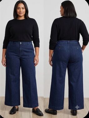 Ava&Viv plus size denim Wide Leg Dark Blue Women’s Jeans sz 20